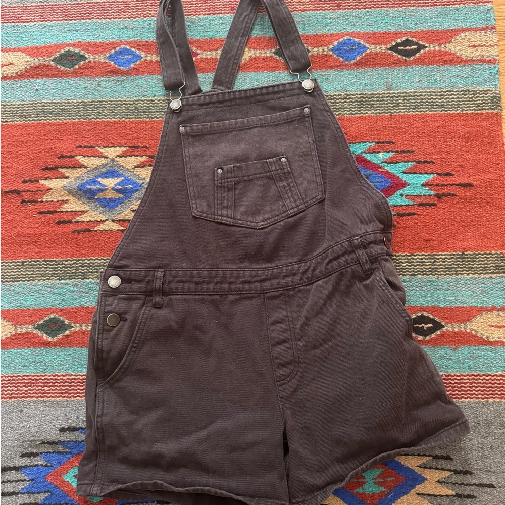 Black Denim Overalls